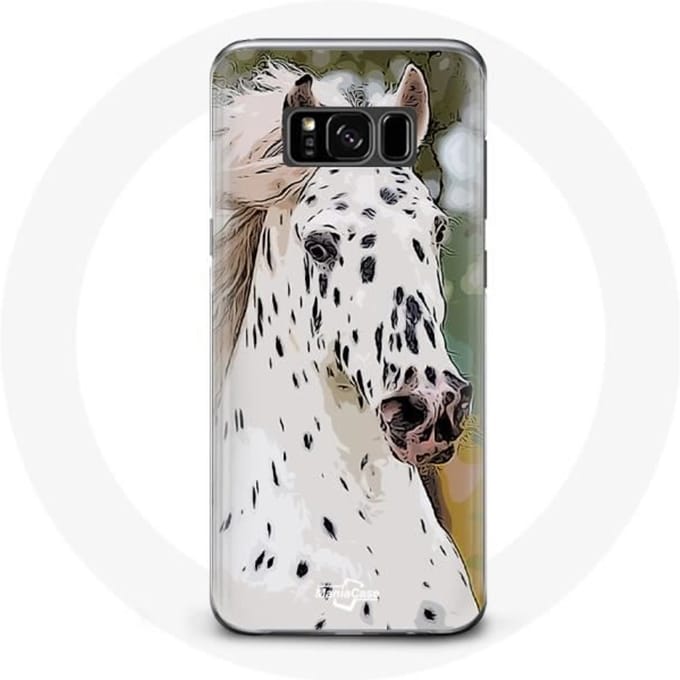 Coque pour Samsung Galaxy S8 Plus Appaloosa Cheval blanc