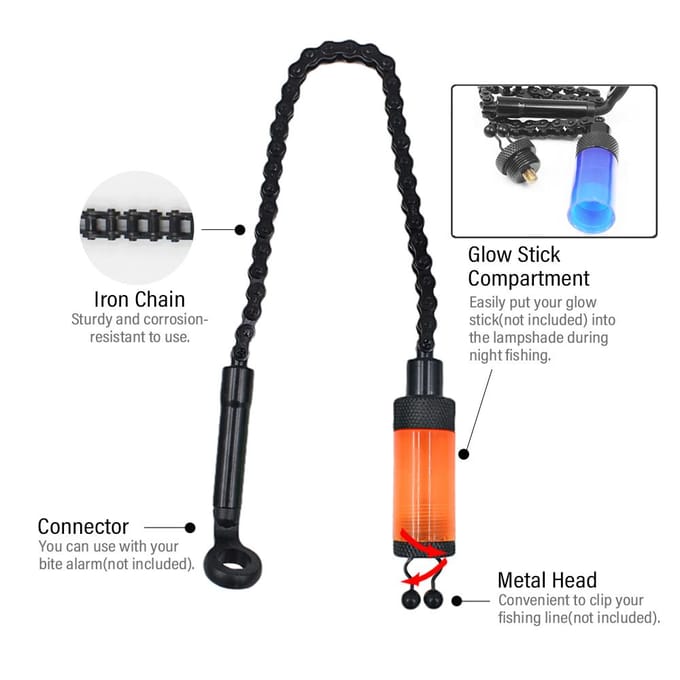 Vissen Swinger Chain Alert Swinger Beetverklikker Hanger Swinger Visgerei rood