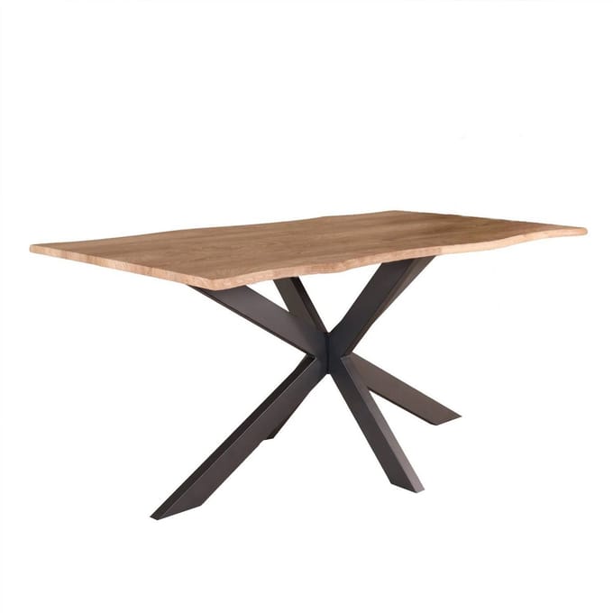 Eettafel langwerpig 160cm Jeffo bruin langwerpige tafel MDF eetkamertafel