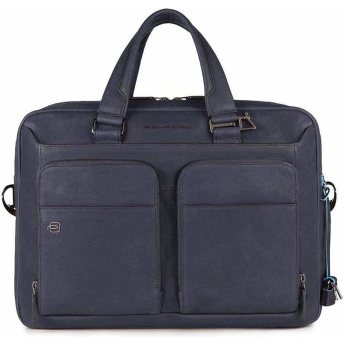 Zak Piquadro zwart vierkant Man Blue Leather - CA2849B3-BLU4