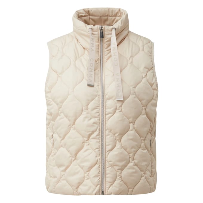 Gewatteerde mouwloze dames bodywarmer met meerdere lagen COMMA