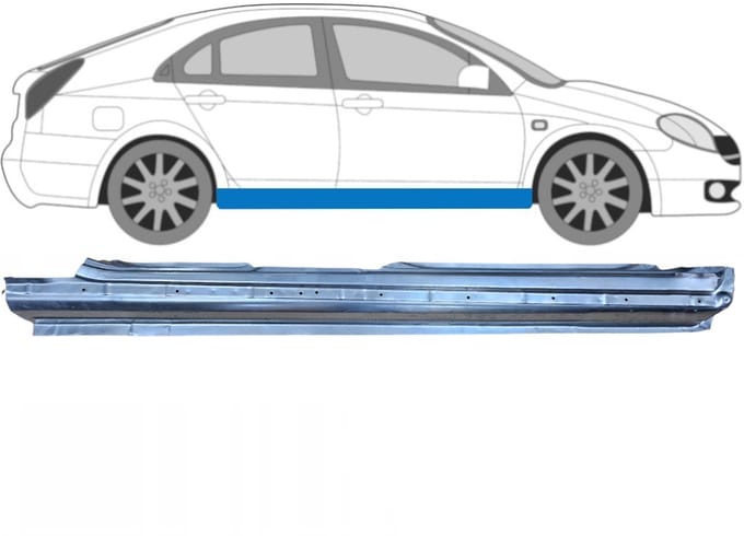 Volledige dorpel voor Nissan Primera P12 2001-2007 / Rechts
