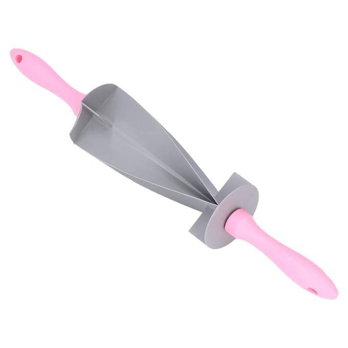 Croissant Deegroller Multifunctioneel Plastic Croissant Snijder Deegroller DIY Keukengadgets Gereedschap L(for 6.5-9kg) gray