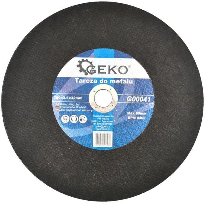 GEKO Metaalschijf - Snelle Snede - Aluminiumoxide - 350 mm - 3,5 mm - 32 mm Gat - 5 stuks