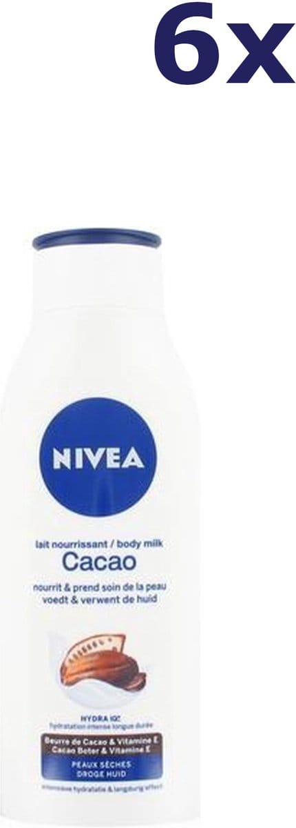6x Nivea Bodylotion - Cacao 400 ml