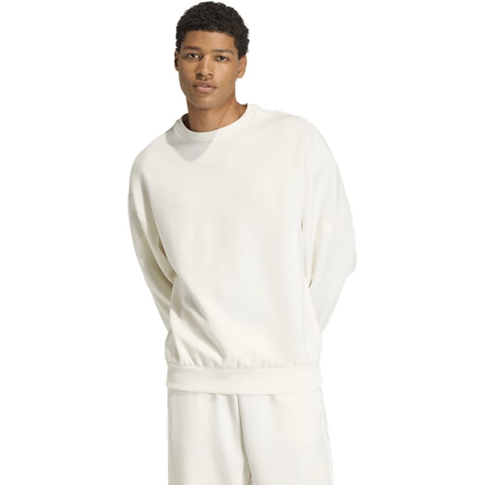 Adidas Soft Lux Sweatshirt Sweatshirts Heren - Wit - Maat M - Poly Mesh