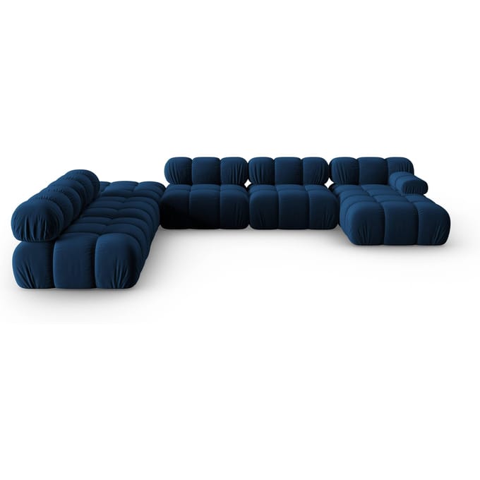 Modulaire-U-bank Tropea links velvet | Milo Casa