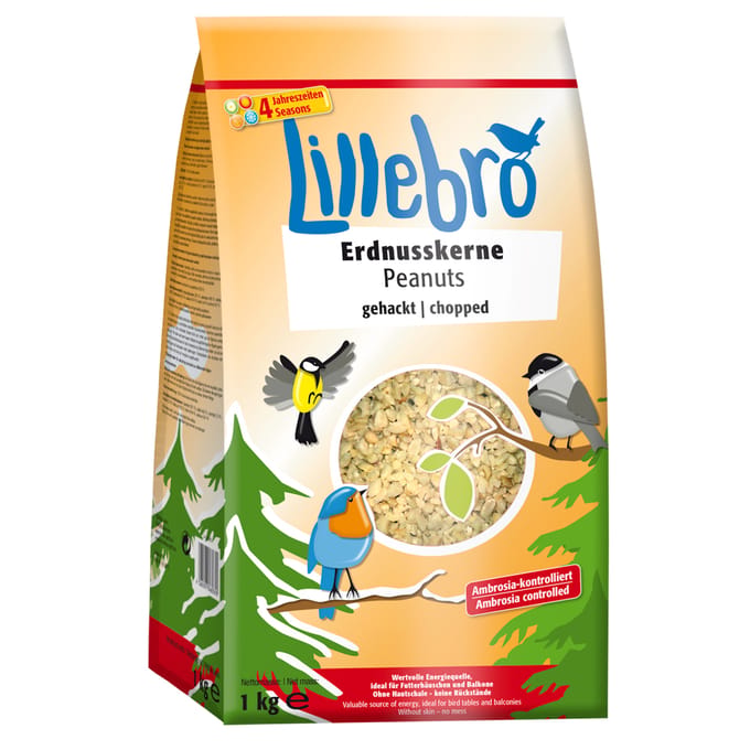 3kg Gehakte Pinda's Lillebro Vogelvoer voor Wilde Vogels