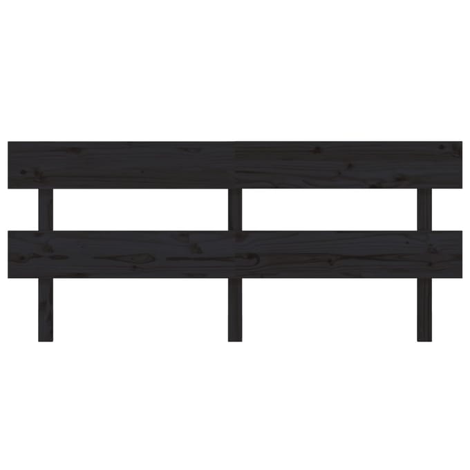 vidaXL - Hoofdbord - 184x3x81 - cm - massief - grenenhout - zwart