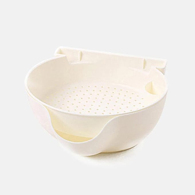 Creatieve Kom Schaal Dubbele Laag Gedroogd Fruit Snacks Zaden Containers Telefoon Afvalhouder Plastic Opbergdoos Sieraden Organizer white