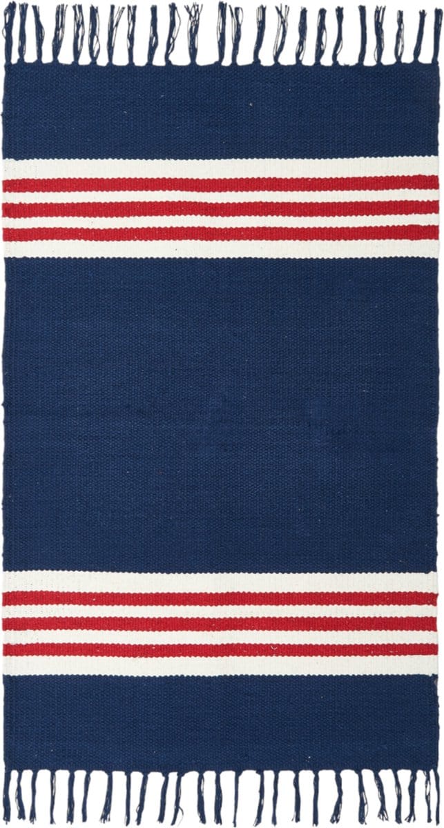 Kleed navy-rood-wit gestreept - Batela