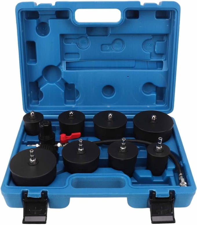 9-delige Turbo Systeem Luchtlek Tester Set met Drukmeter voor Turbocharger en Boostdruk Testen