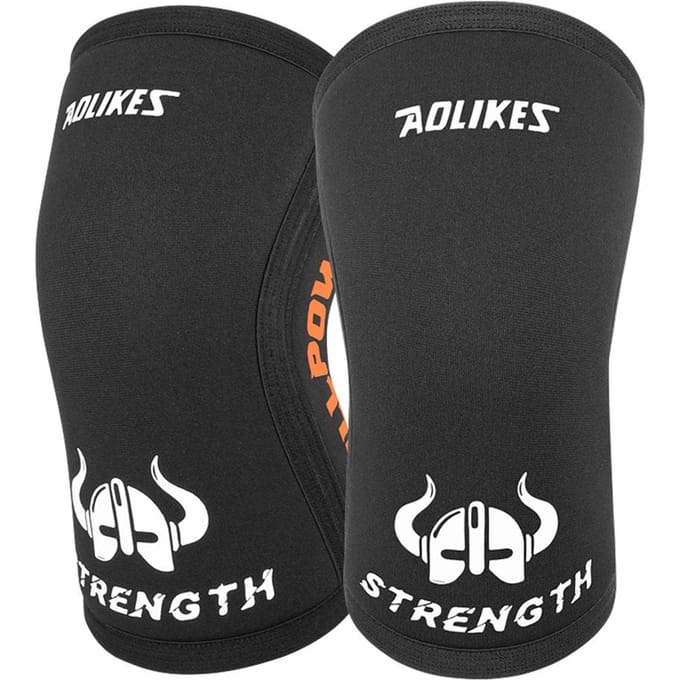 Manchons de coude Aolikes 7 mm 1 Paire Support Haute Performance pour l'Haltérophilie Powerlifting Entraînement L