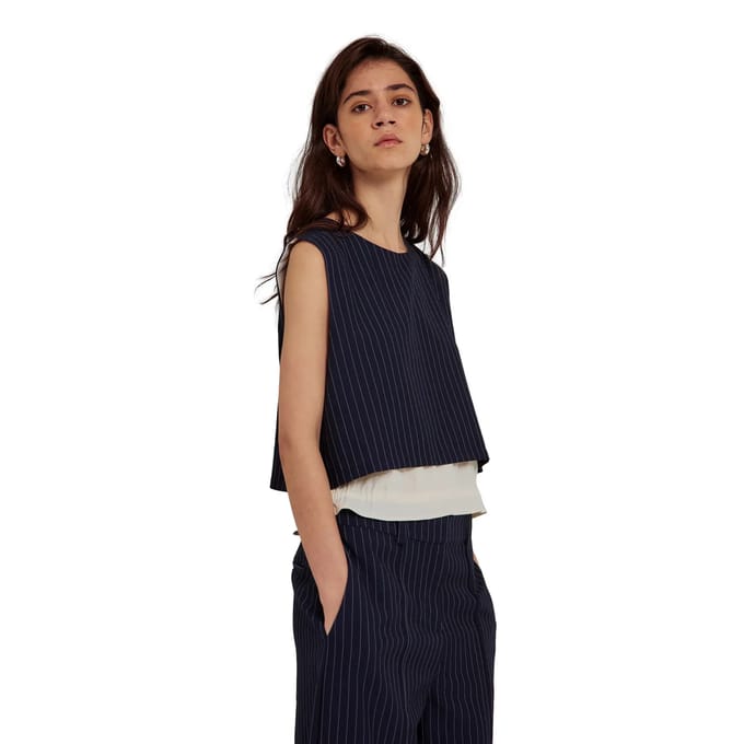 Dames top Norr Neo pinstripe