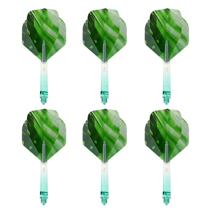 Arbres de fléchettes à filetage 2BA, 6 pièces, avec queues, vols de fléchettes, remplacement noir as described vert