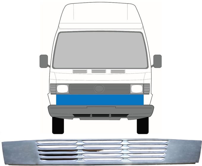 Onderste grill voor Mercedes T1 207-410 1977-1995