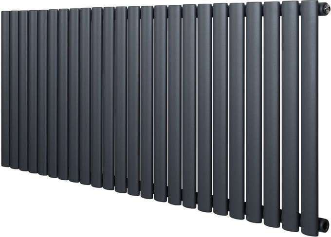 Ovale design radiator - 1 kolom - 600x1440 mm - grijs
