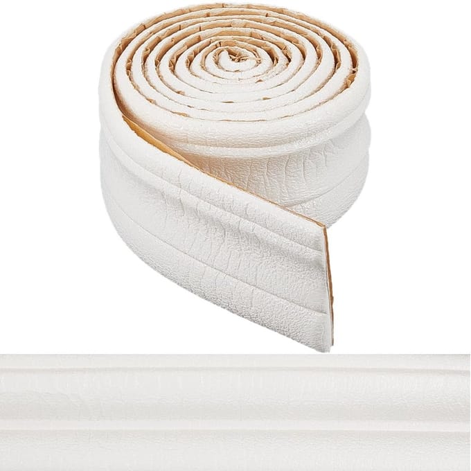 Allecto - 3D Wanddecoratie - Zelfklevende Schilderstrook - Flexibele Foam Afwerking - Wit - Decoratief - Modern - Ideaal voor Thuis