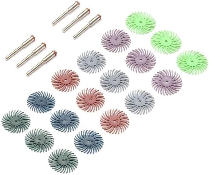 Solidchoice - Set van 18 Radiale Borstel Discs met Diverse Korrelgroottes