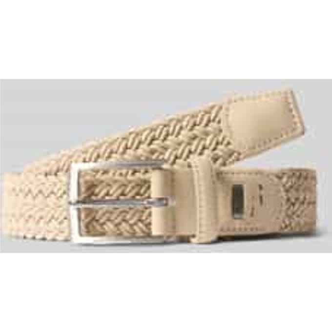 Riem in vlechtlook met leer model 'Havanna'
