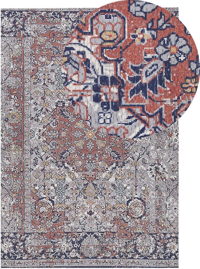 KORGAN - Laagpolig vloerkleed - Multicolor - 140 x 200 cm - Polyester