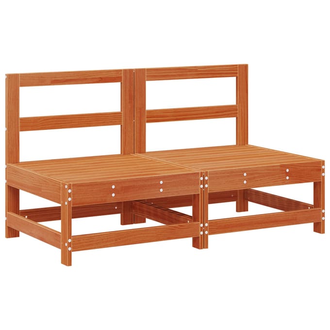 vidaXL - Tuinstoel - Midden - Massief - grenenhout - Wasbruin