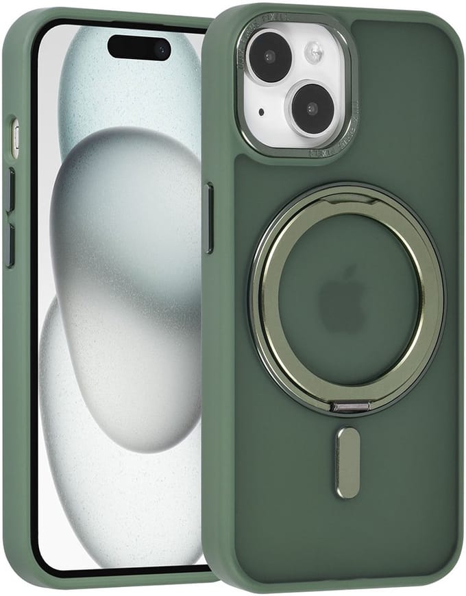 UNIQ Accessory Back Cover - Groen - Voor Apple iPhone 15 - Schokabsorberend TPU - MagSafe-compatibiliteit
