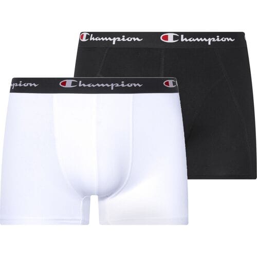 CHAMPION Set van 2 heren boxers (Wit/zwart, M)