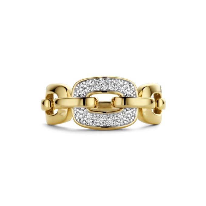 Ring Schakel Diamant 0.16ct H Si