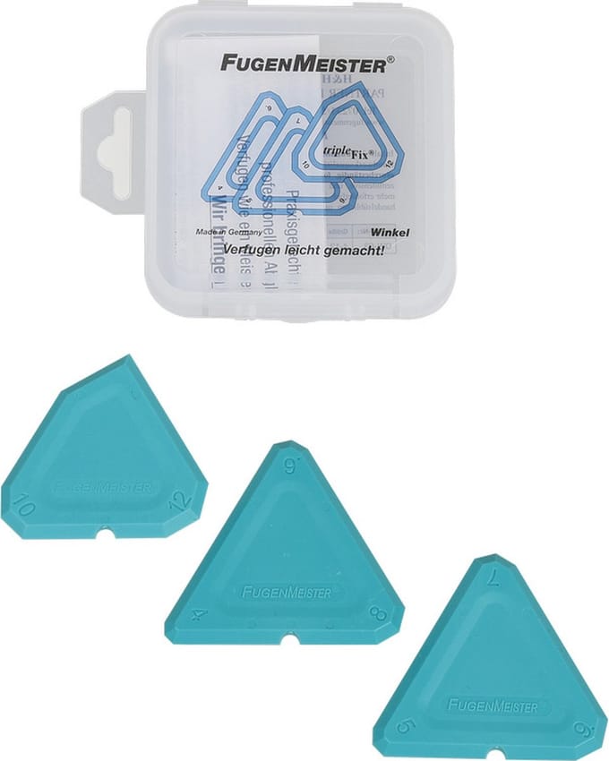 Fugenmeister Joint Smoother TripleFix Winkel kitspatelset - 3 stuks - voor hoekvoegen afwerking