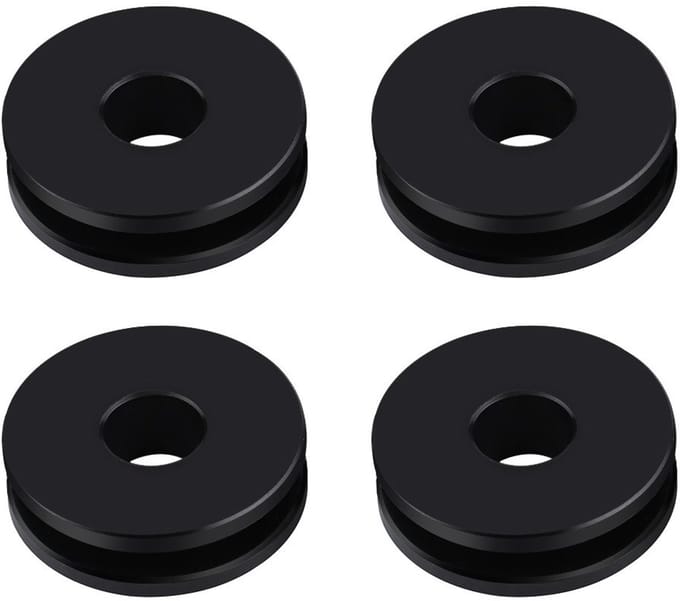 Byshayne- Voorruitrubbers 4-delig - Afneembaar - Zwart - POM - 25 x 7,5 x 8,5 mm - Compatibel met Heritage/Road King - Rubberafdichting