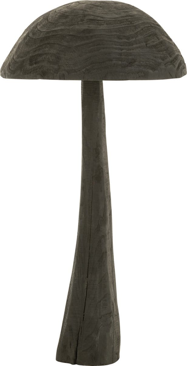 J-Line Paddenstoel Hout Zwart Large