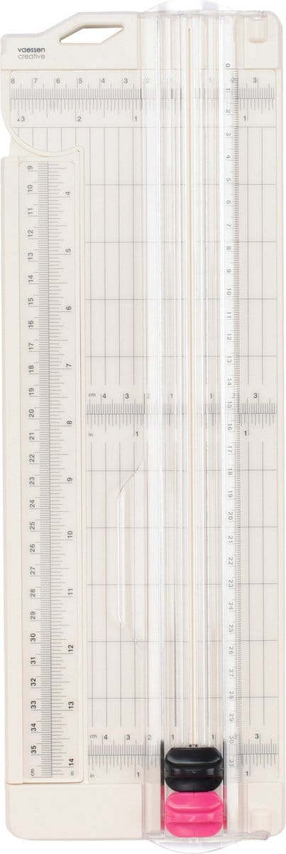 Vaessen Creative Papiersnijder met Rilfunctie - 7,6 x 31 cm - Wit
