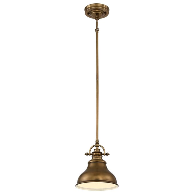 QUOIZEL Hanglamp Emery 1-lamp messing Ø 20,3 cm