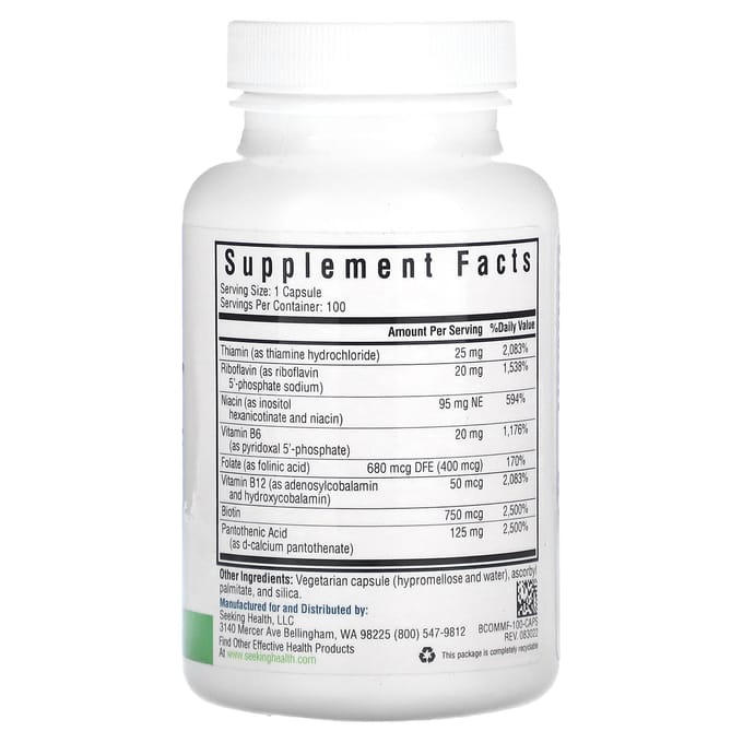Seeking Health, B Complex MF, 100 capsules végétales