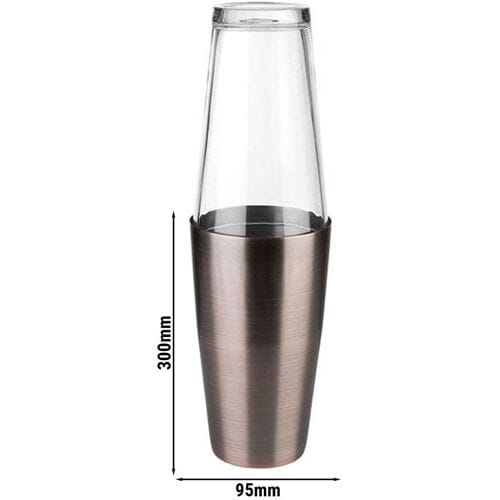 GGM Gastro (6 Stück) Boston Shaker - 2-teiliges Set - Edelstahl - 0,7 Liter