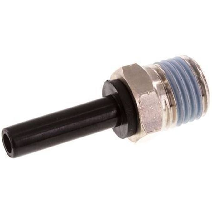 1/4'' x 1/4'' NPT insteekfitting Messing/PBT Buitendraad NBR [2 Stuks]