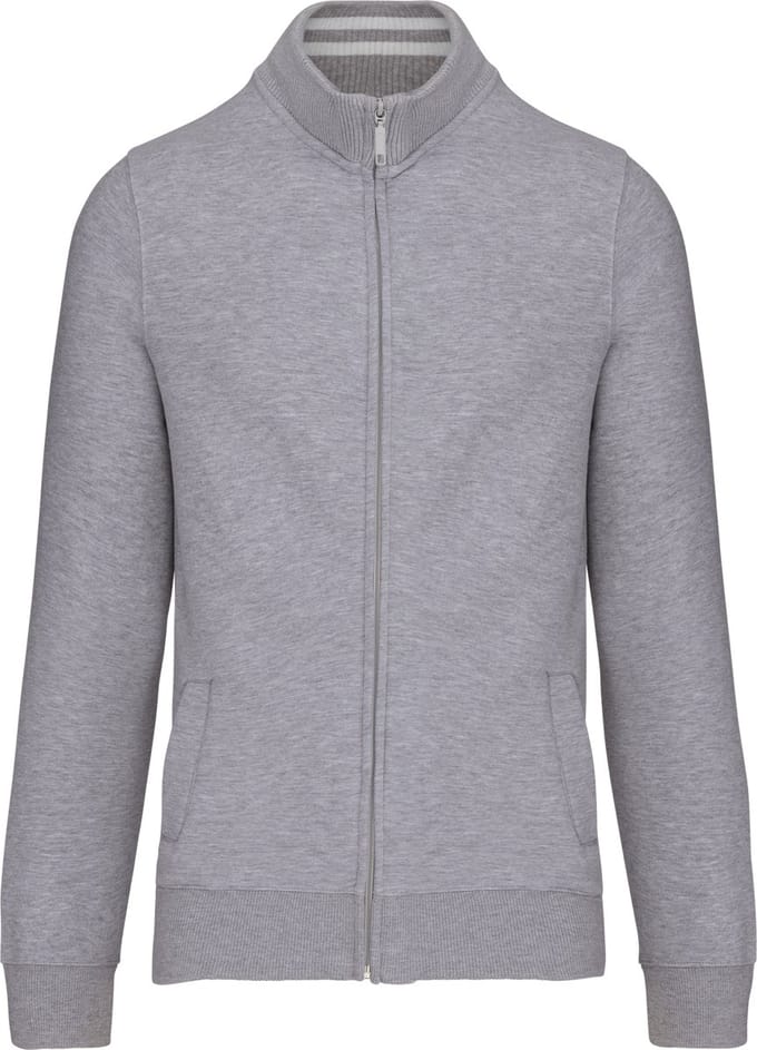 Kariban Herensweater met rits K456 - Oxford Grey - S