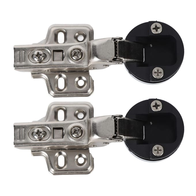 2Set RVS 201 Kast Glazen Deur Scharnier 35 Kom Glazen Deur Demping Buffer Scharnier Grote Bocht
