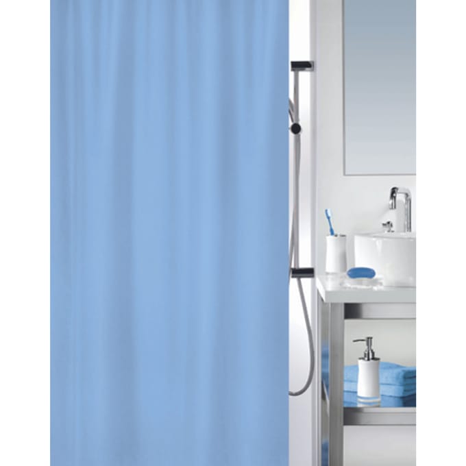 MSV Douchegordijn 120x200 cm – Polyester Douchegordijn Waterafstotend en Sneldrogend – Hemelsblauw