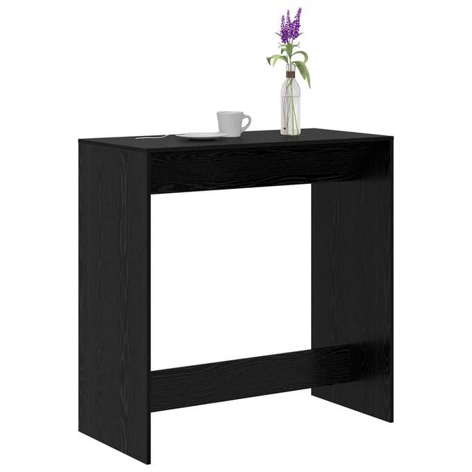 vidaXL - Bartafel - 102 - x - 50 - x - 103,5 - cm - Bewerkt - hout - Zwart - Eiken