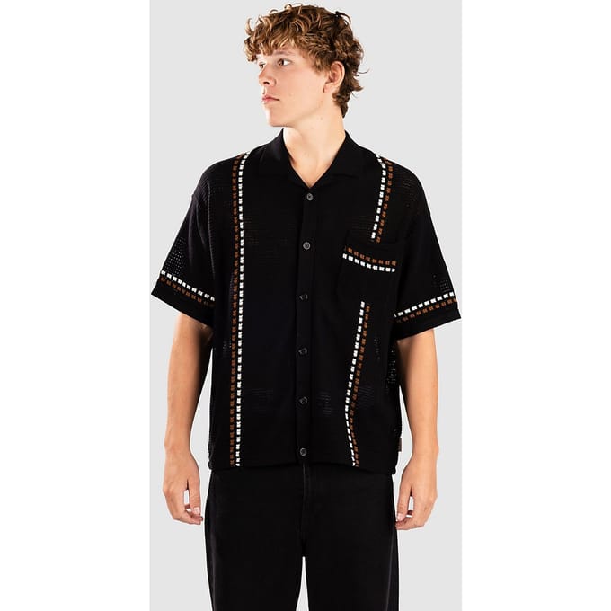 Redefined Rebel RREduardo Knit Boxy Fit Shirt zwart