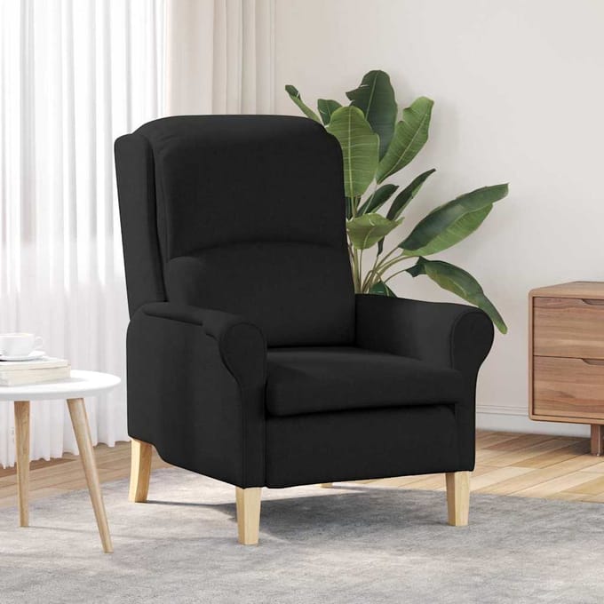 vidaXL - Fauteuil - Zwart - Stof