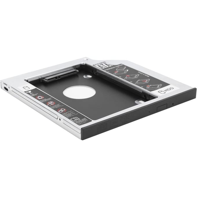 State Drive Beugel Lichtgewicht Computer Accessoire Aluminiumlegering Verdikt voor 9,5 MM SSD gray