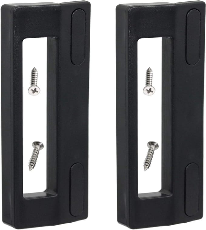 SPARES2GO Universal Door Handle Compatible with Refrigerator, Daewoo & Servis Fridge Freezer (Pack of 2, 190mm, Black)