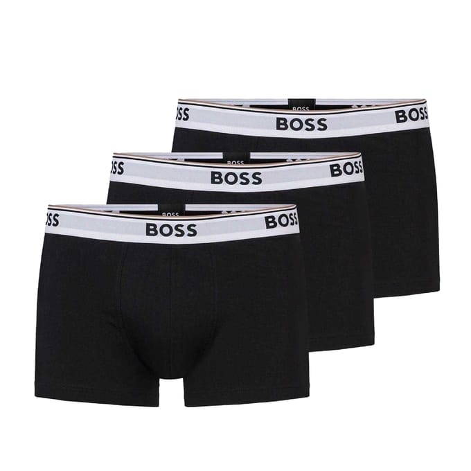 Boss Heren Bodywear Logo Boxershorts (Set van 3) (Zwart, Wit)