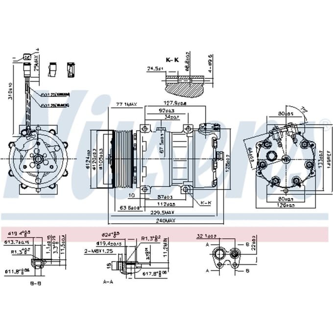 Compressor airconditioning NISSENS 890022