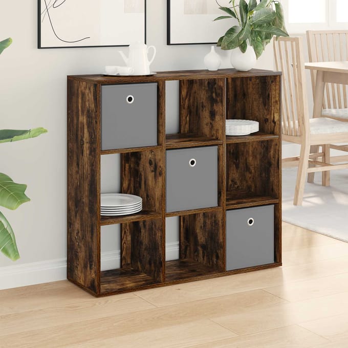 vidaXL - Dressoir - Rook - Eiken - 88,5 - x - 29 - x - 84,5 - cm