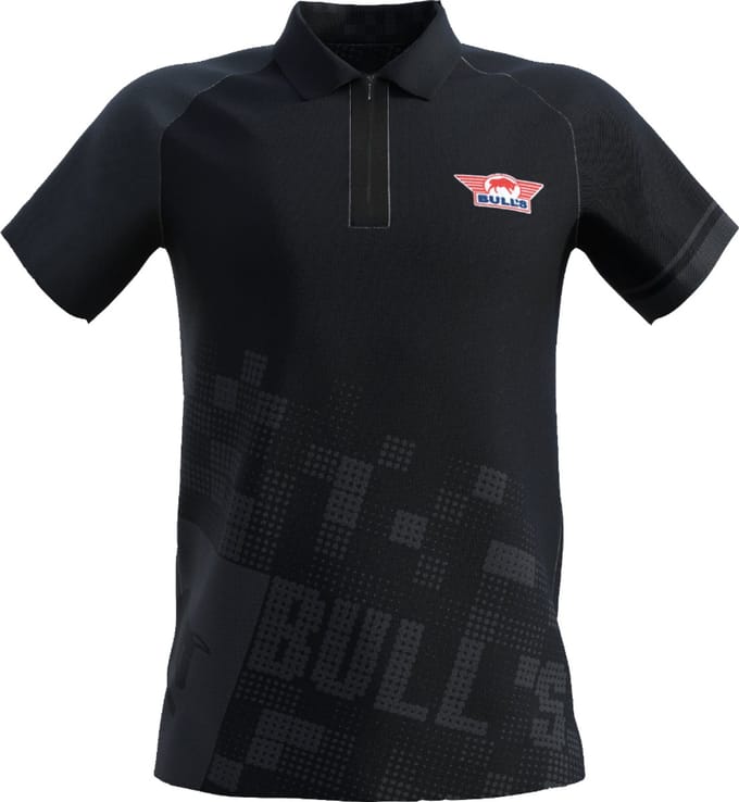 Bull's Plain Black Dart Polo Maat 164