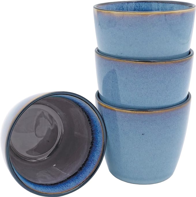Lavandoux - Cappuccino Mokken - Steengoed - Boho - 200ml - Set van 4
